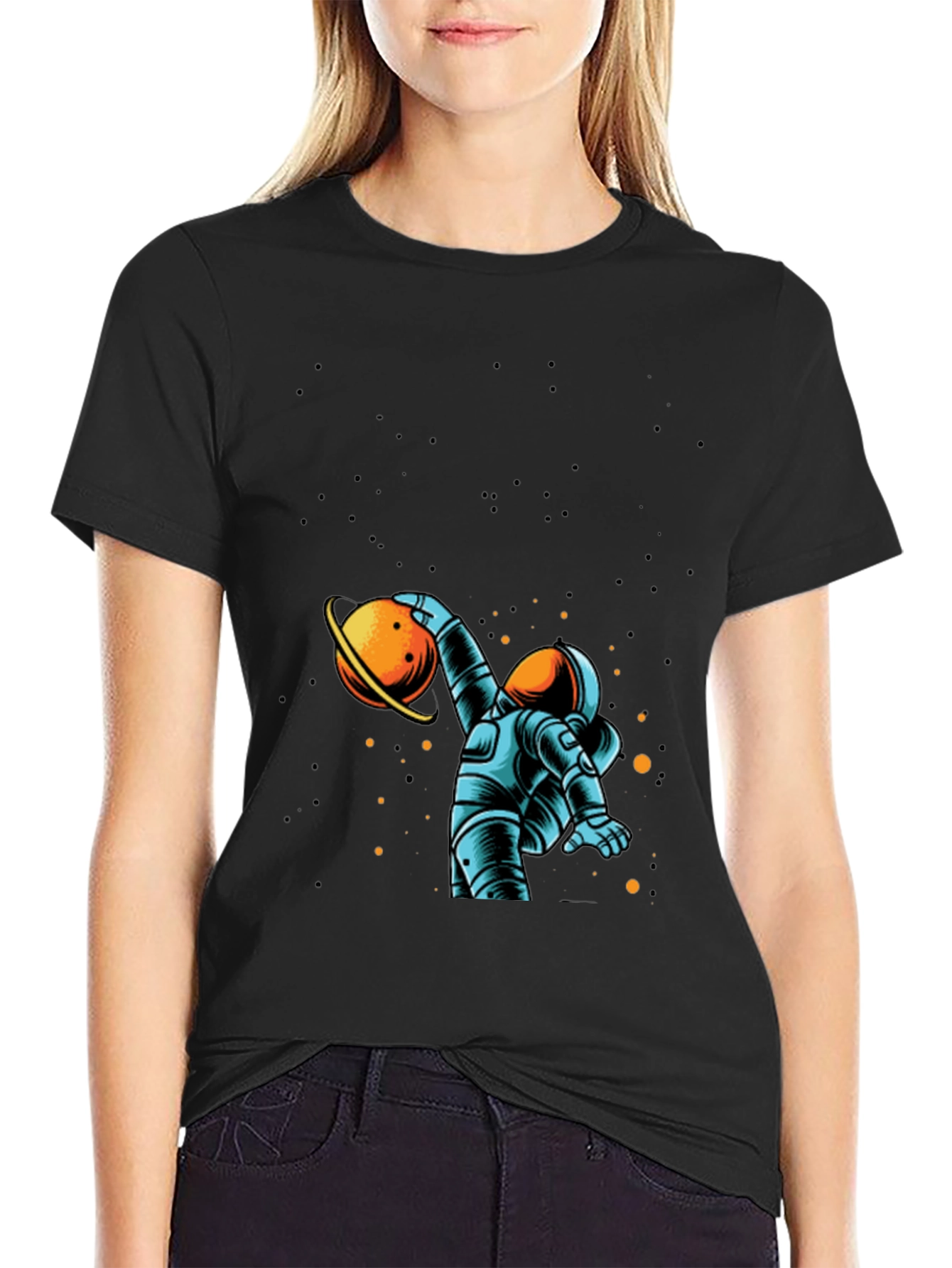 Astronaut Planet T-Shirt - Space Graphic Tee