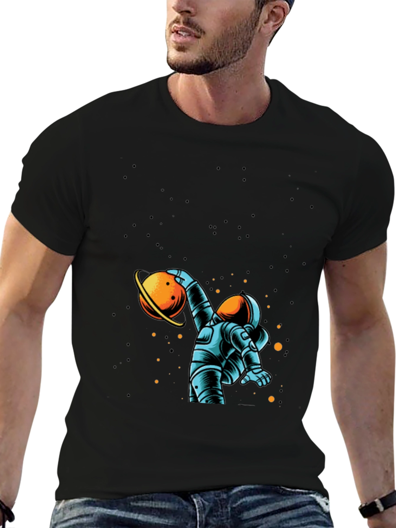Astronaut Planet T-Shirt - Space Graphic Tee