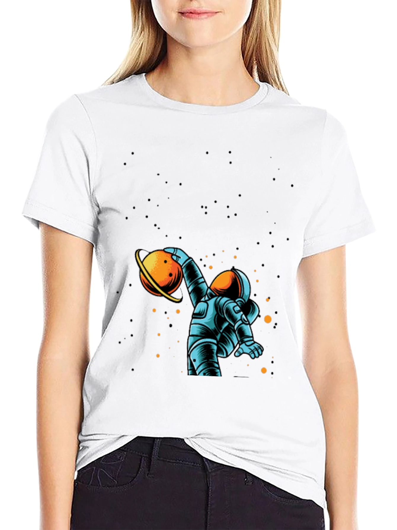 Astronaut Planet T-Shirt - Space Graphic Tee