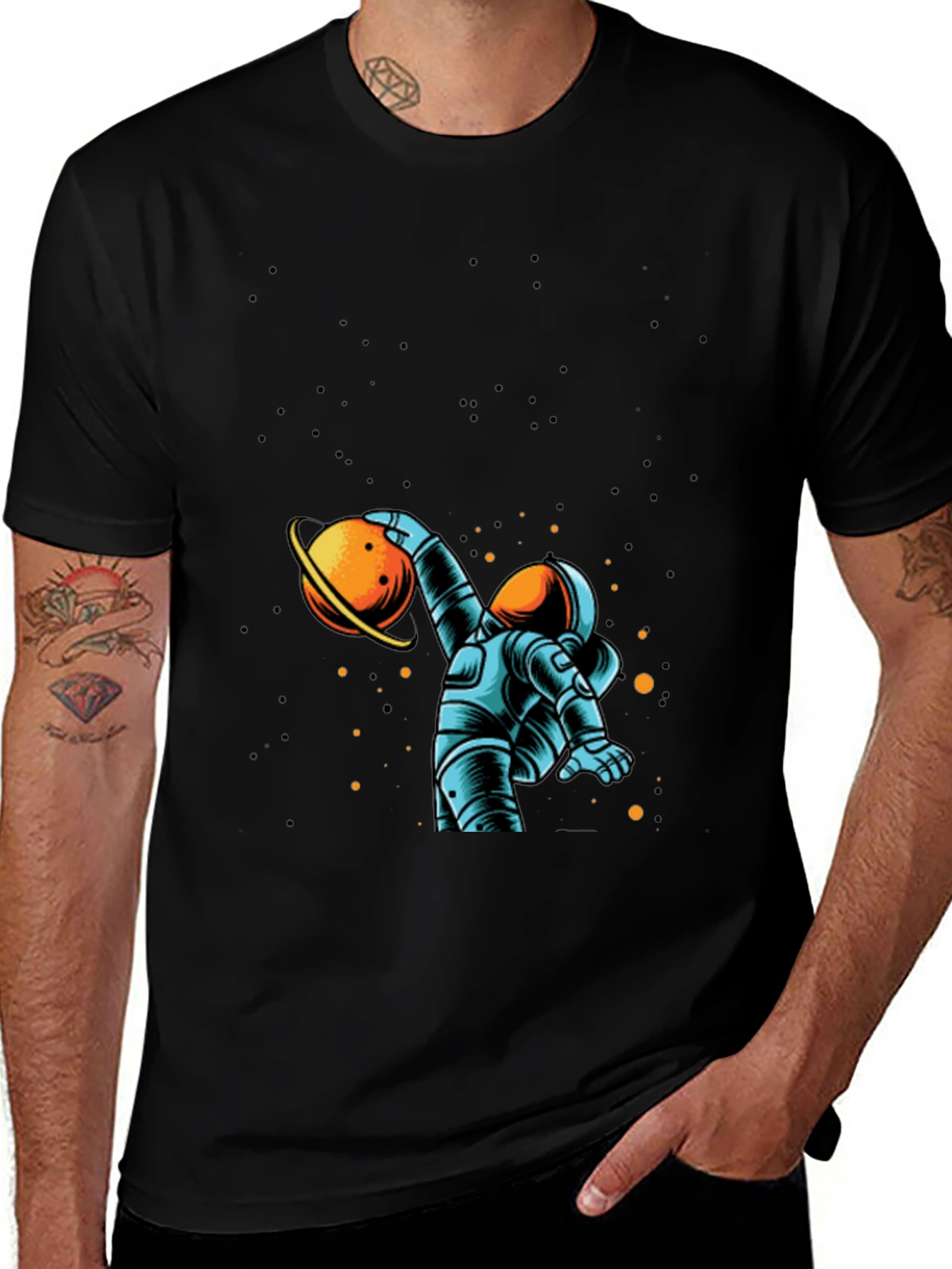 Astronaut Planet T-Shirt - Space Graphic Tee