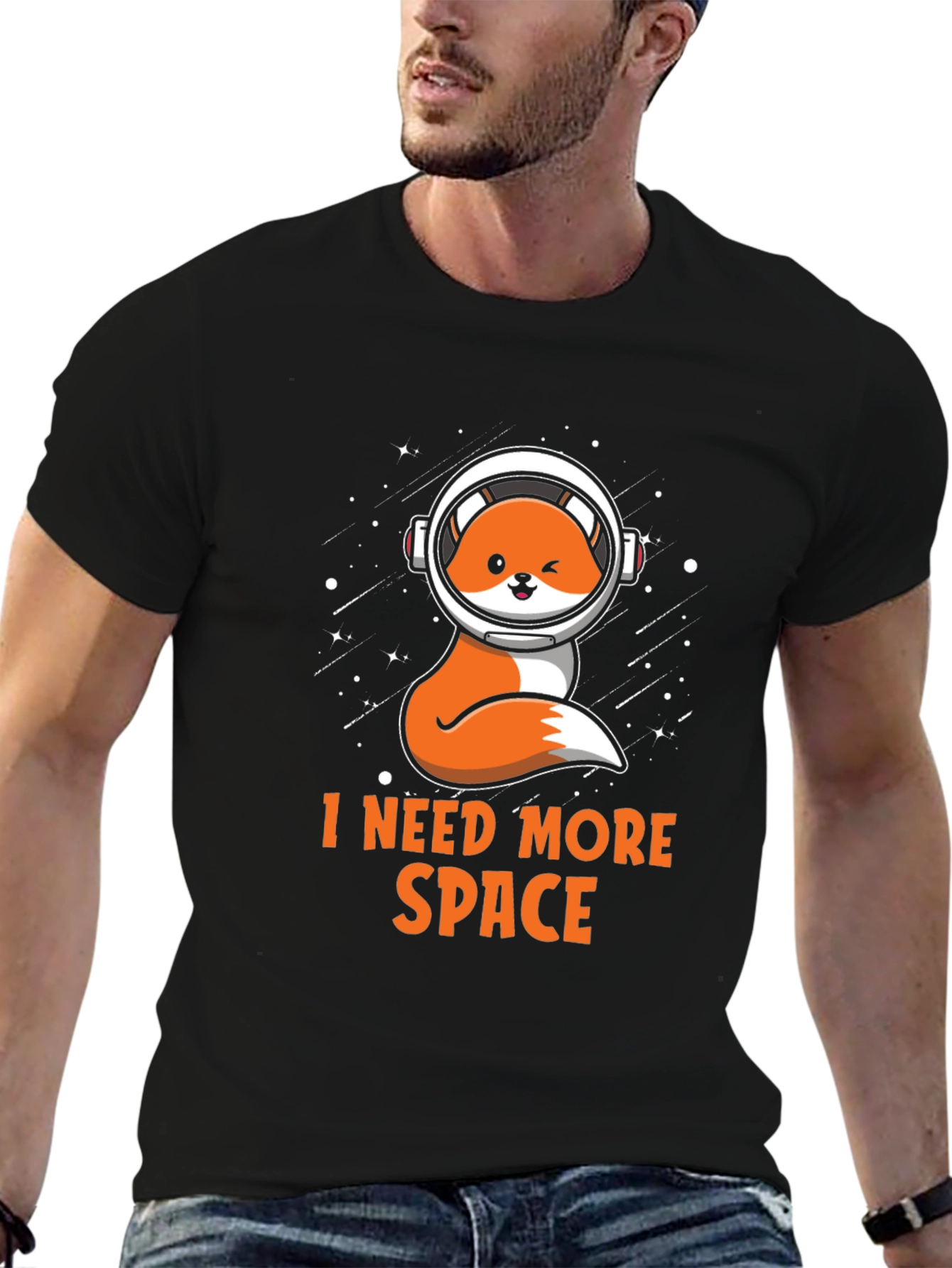 I Need More Space Fox Astronaut Graphic Tee