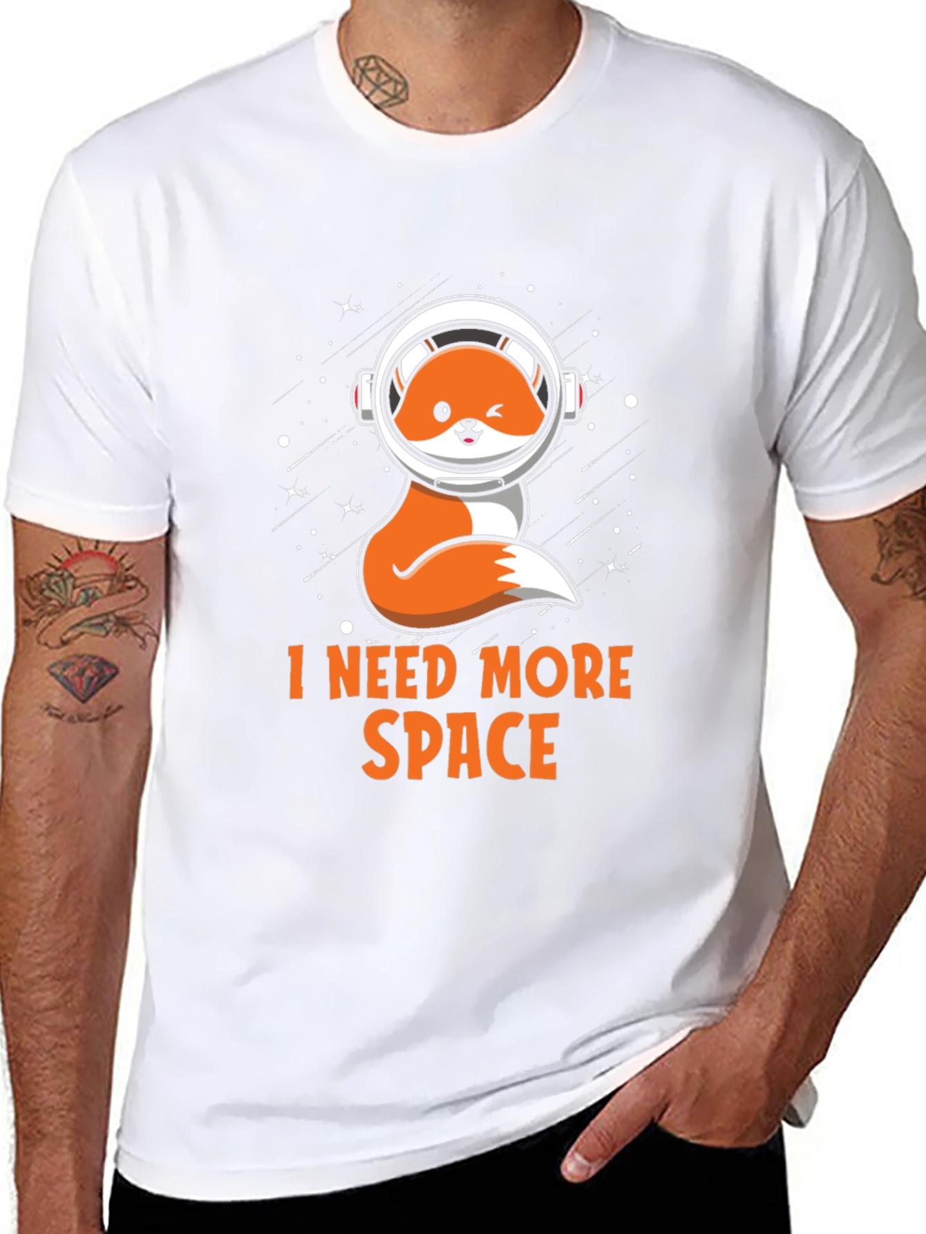 I Need More Space Fox Astronaut Graphic Tee