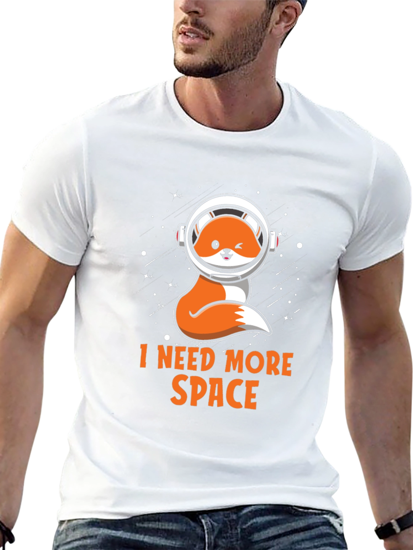 I Need More Space Fox Astronaut Graphic Tee