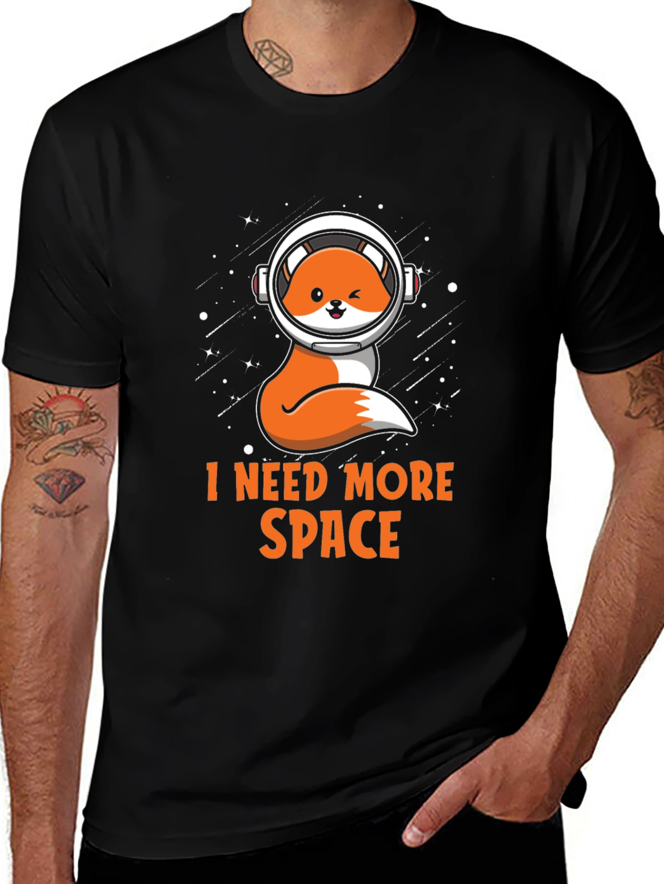 I Need More Space Fox Astronaut Graphic Tee