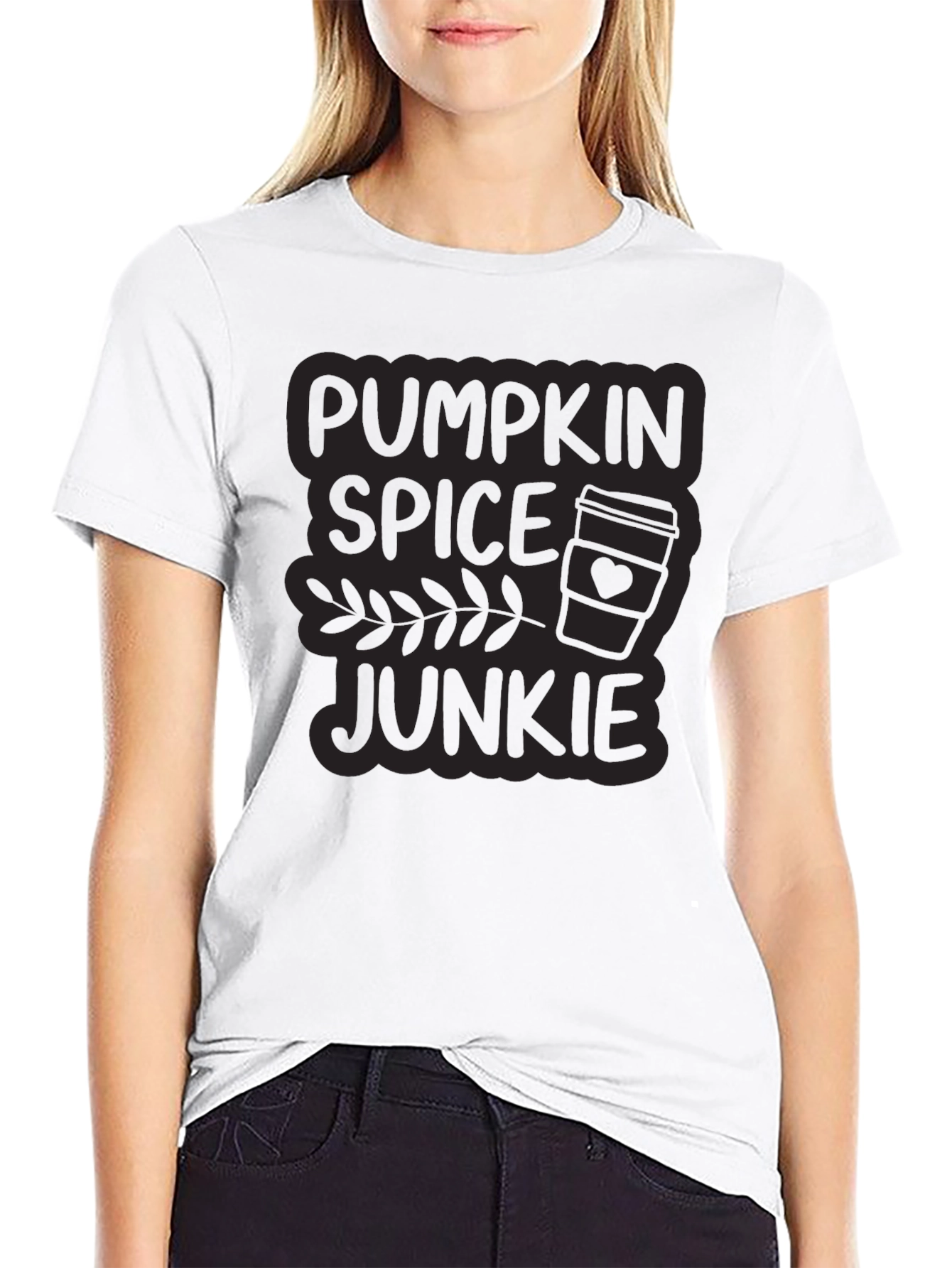 Pumpkin Spice Junkie Black T-Shirt