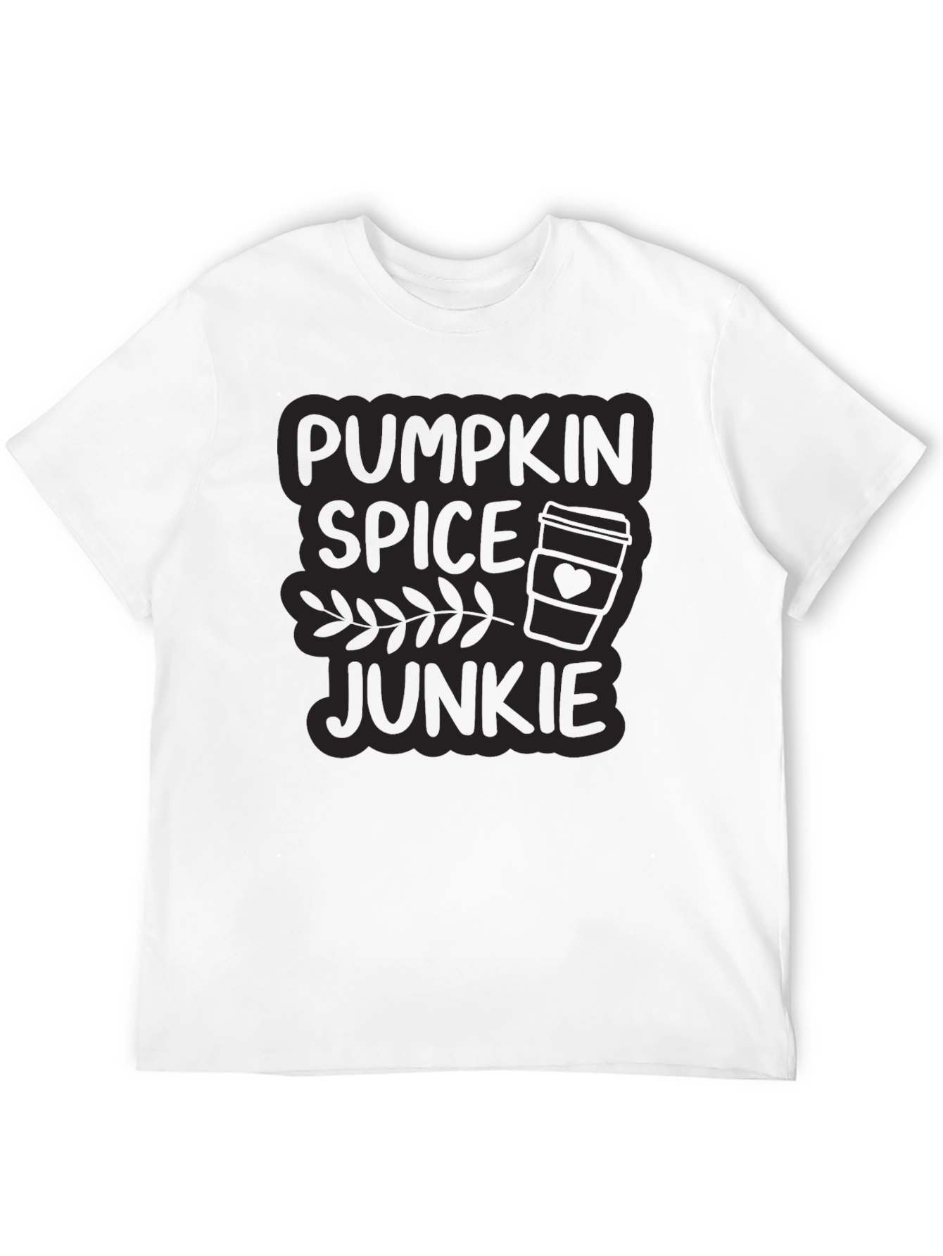 Pumpkin Spice Junkie Black T-Shirt