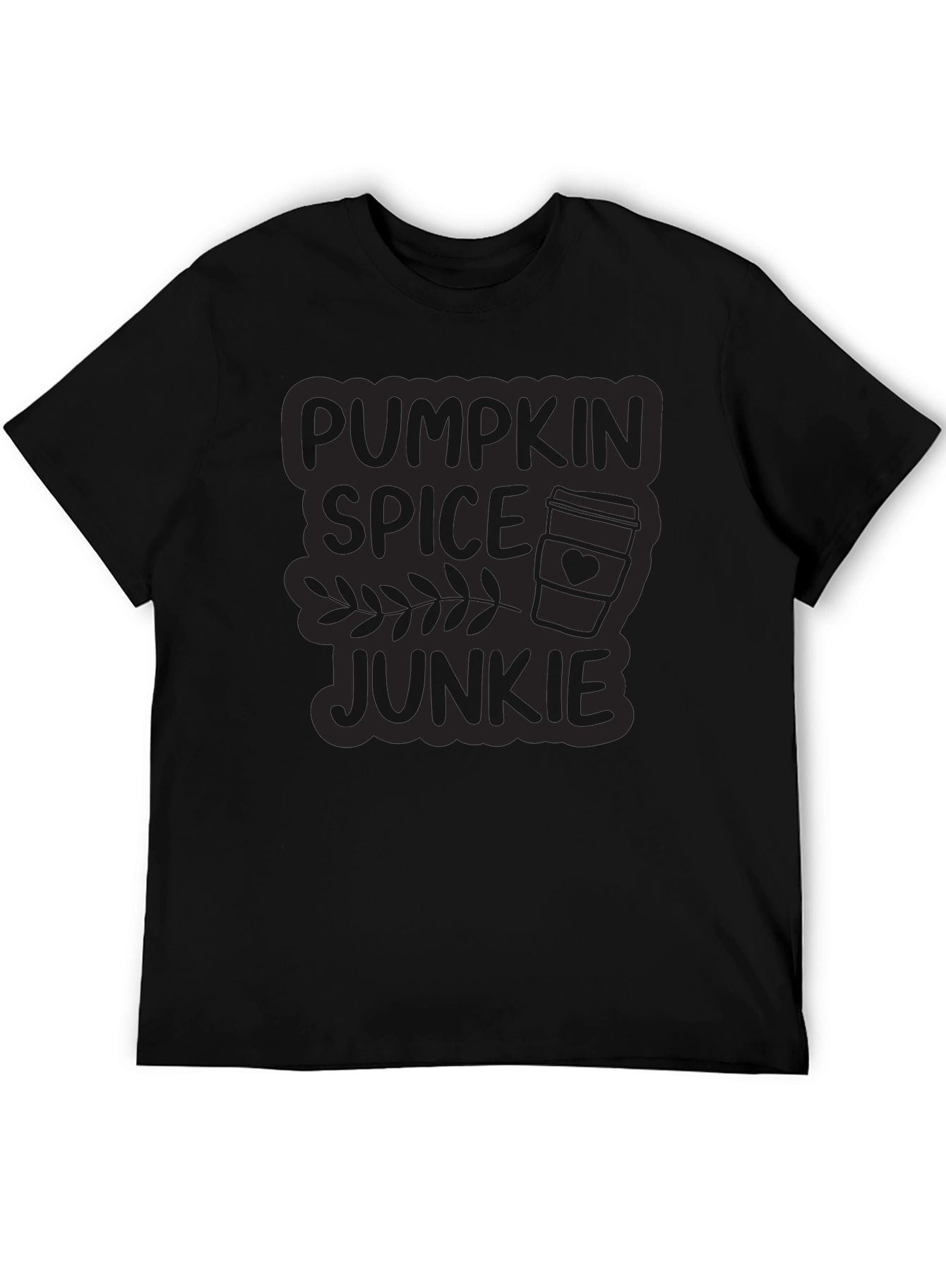 Pumpkin Spice Junkie Black T-Shirt