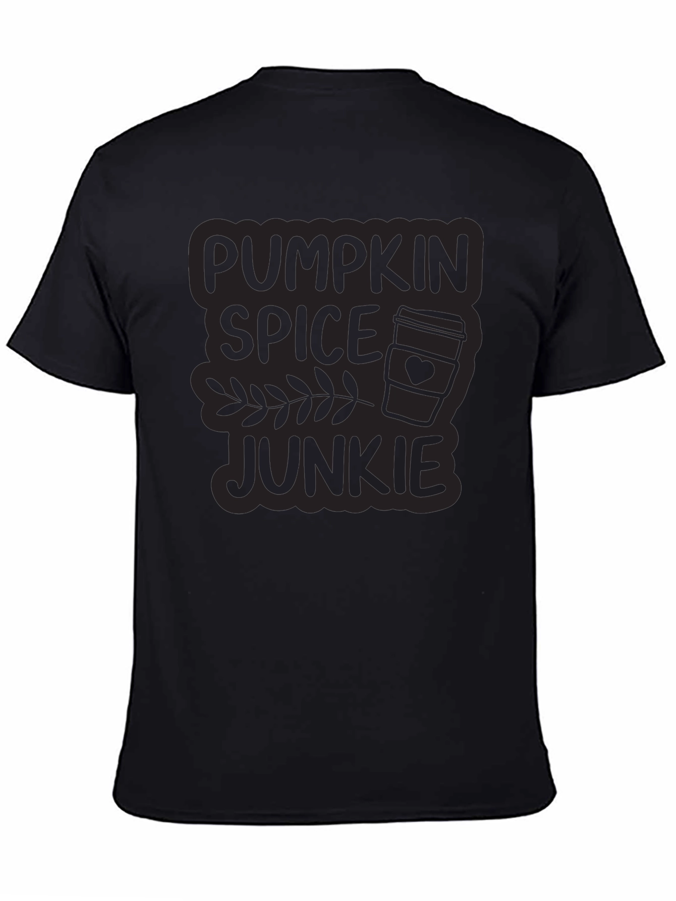Pumpkin Spice Junkie Black T-Shirt