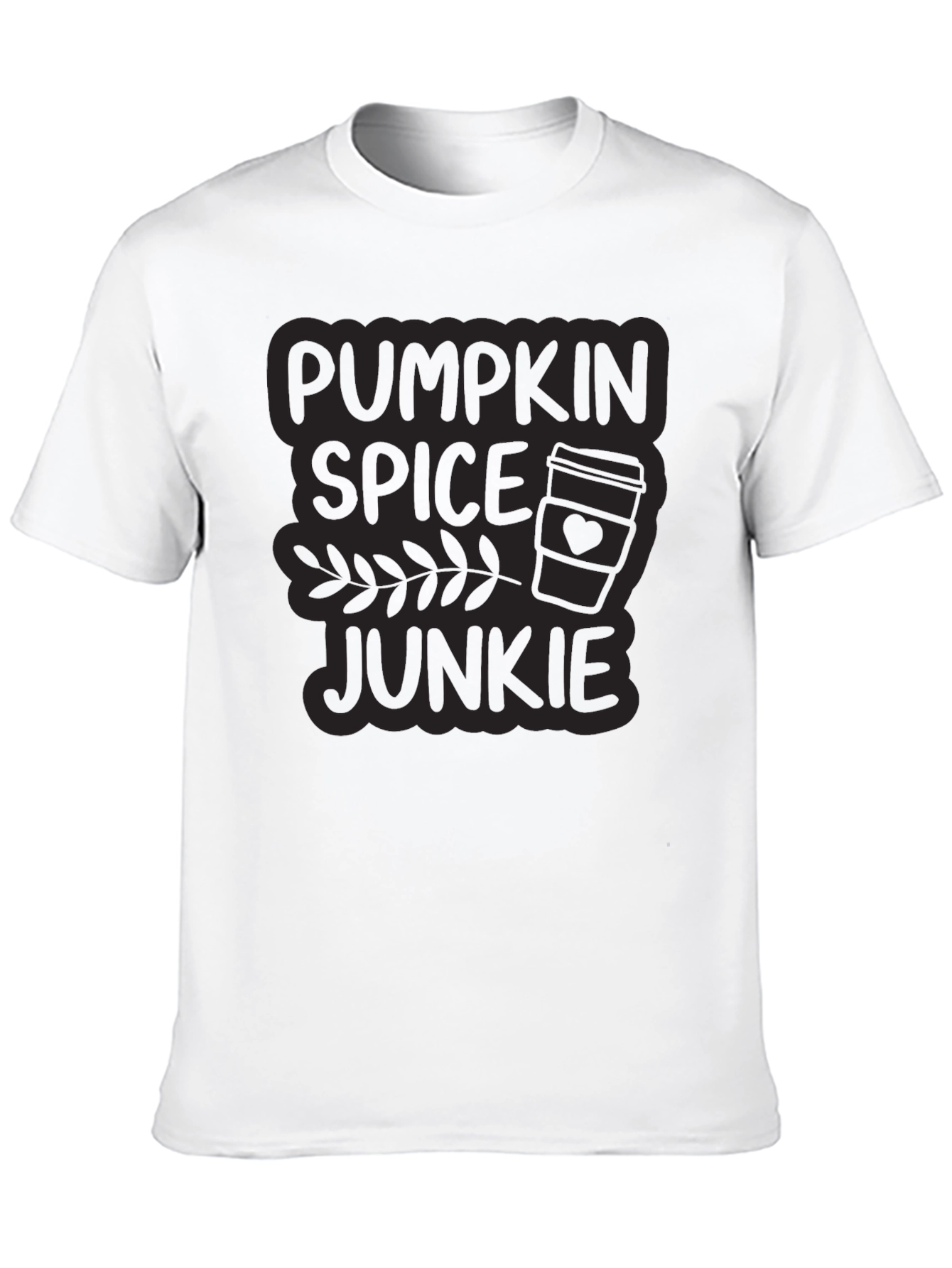 Pumpkin Spice Junkie Black T-Shirt