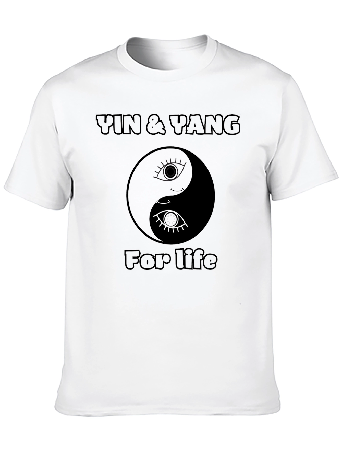 Yin & Yang For Life Black Graphic Tee
