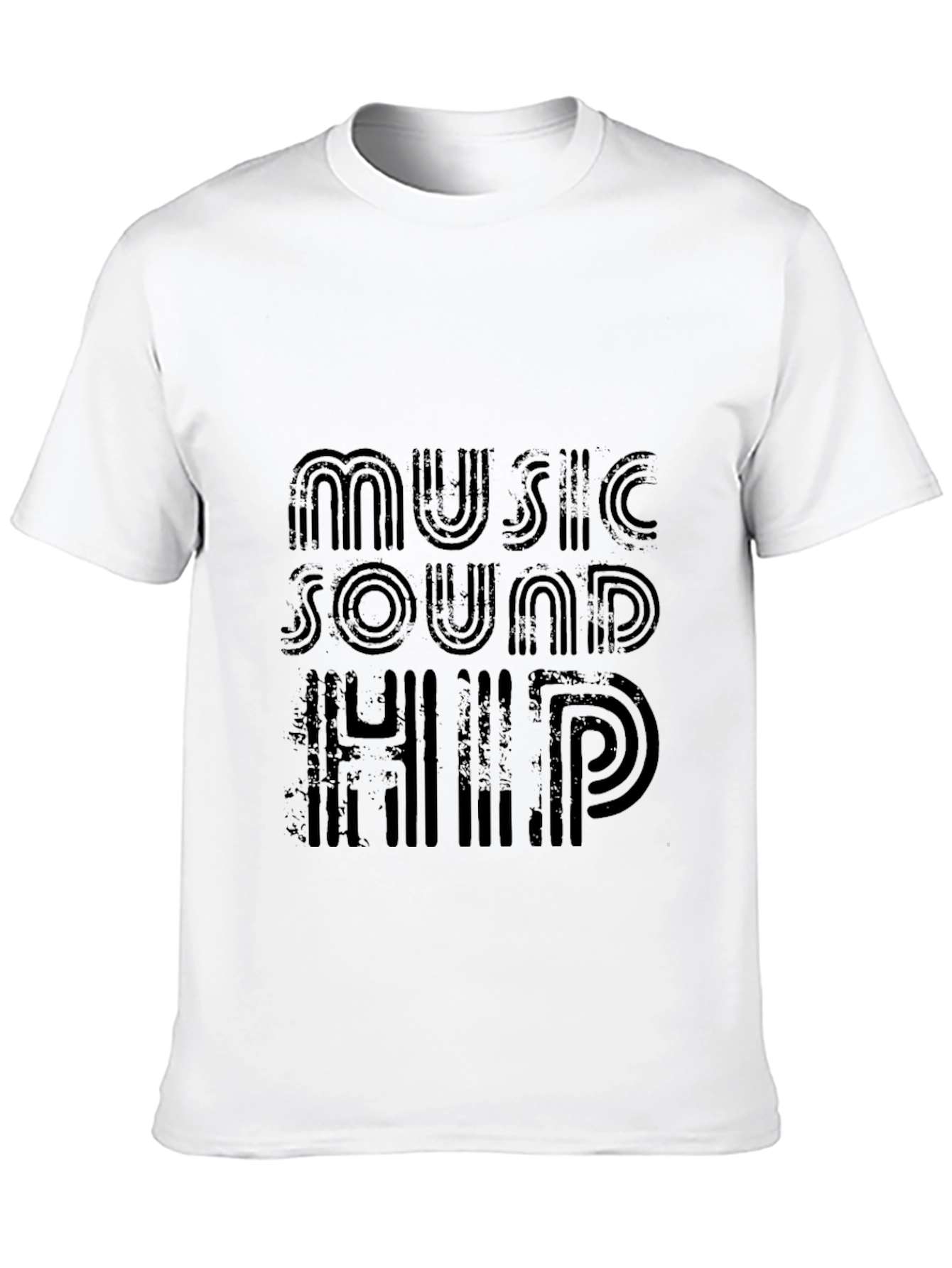 Retro Music Sound Hip Black Graphic Tee