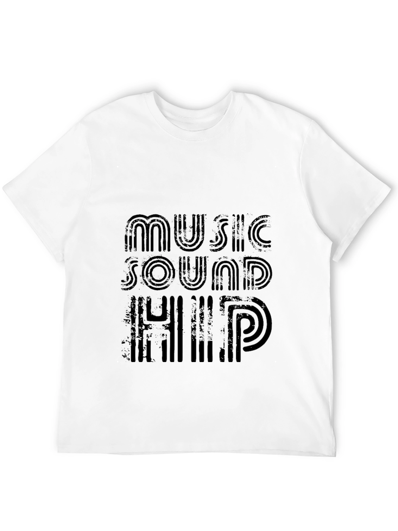 Retro Music Sound Hip Black Graphic Tee