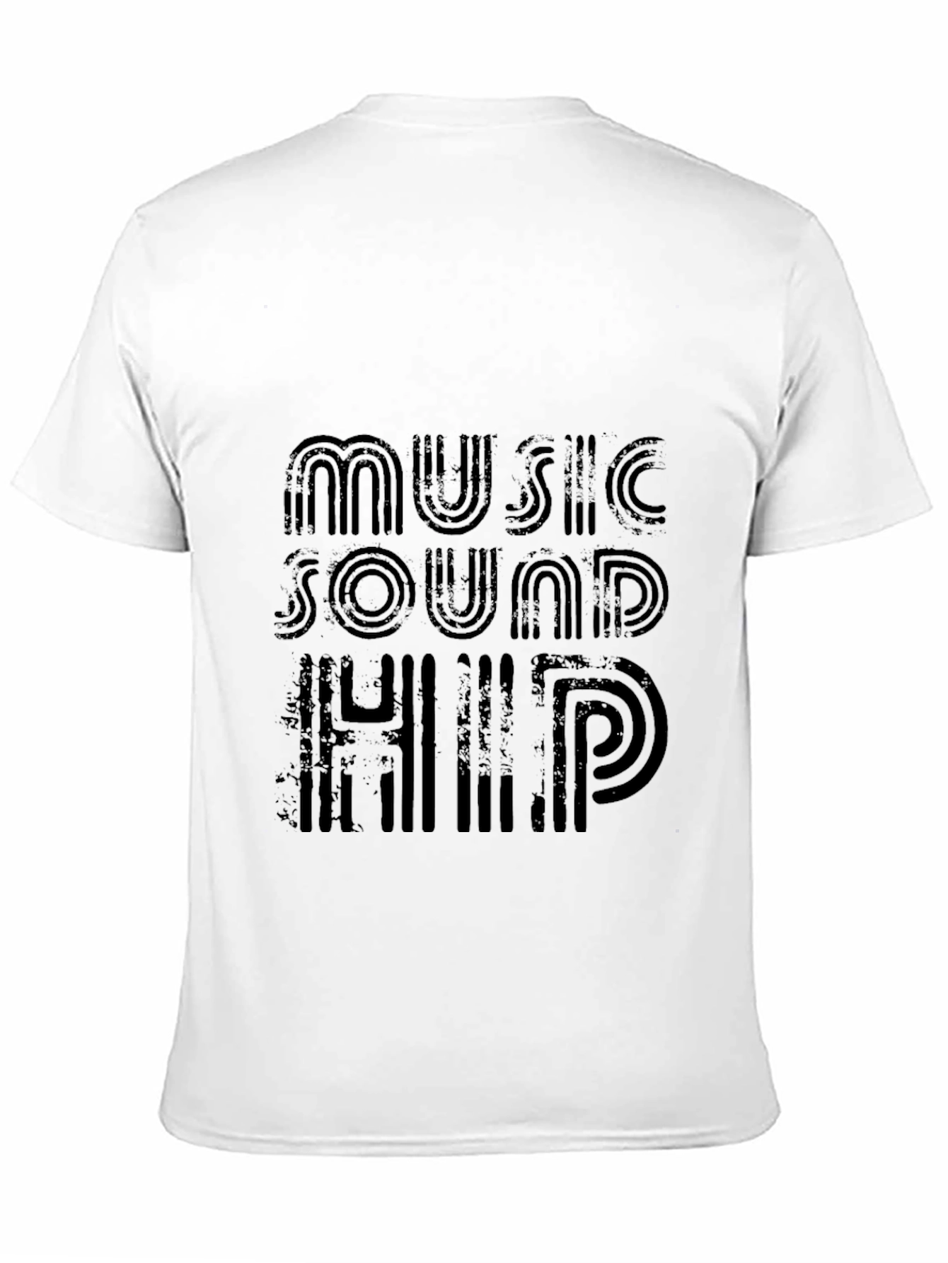 Retro Music Sound Hip Black Graphic Tee