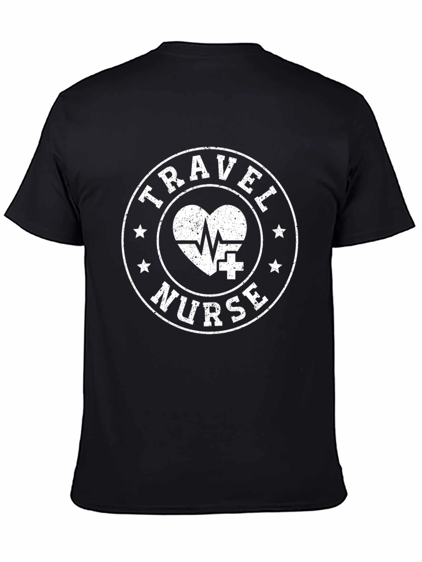 Travel Nurse Graphic T-Shirt - Black Casual Tee