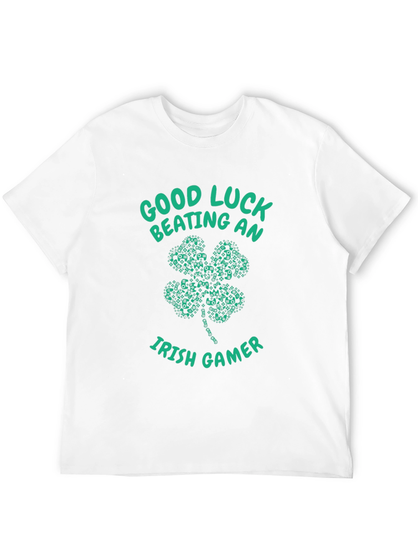 Good Luck Beating an Irish Gamer Black T-Shirt