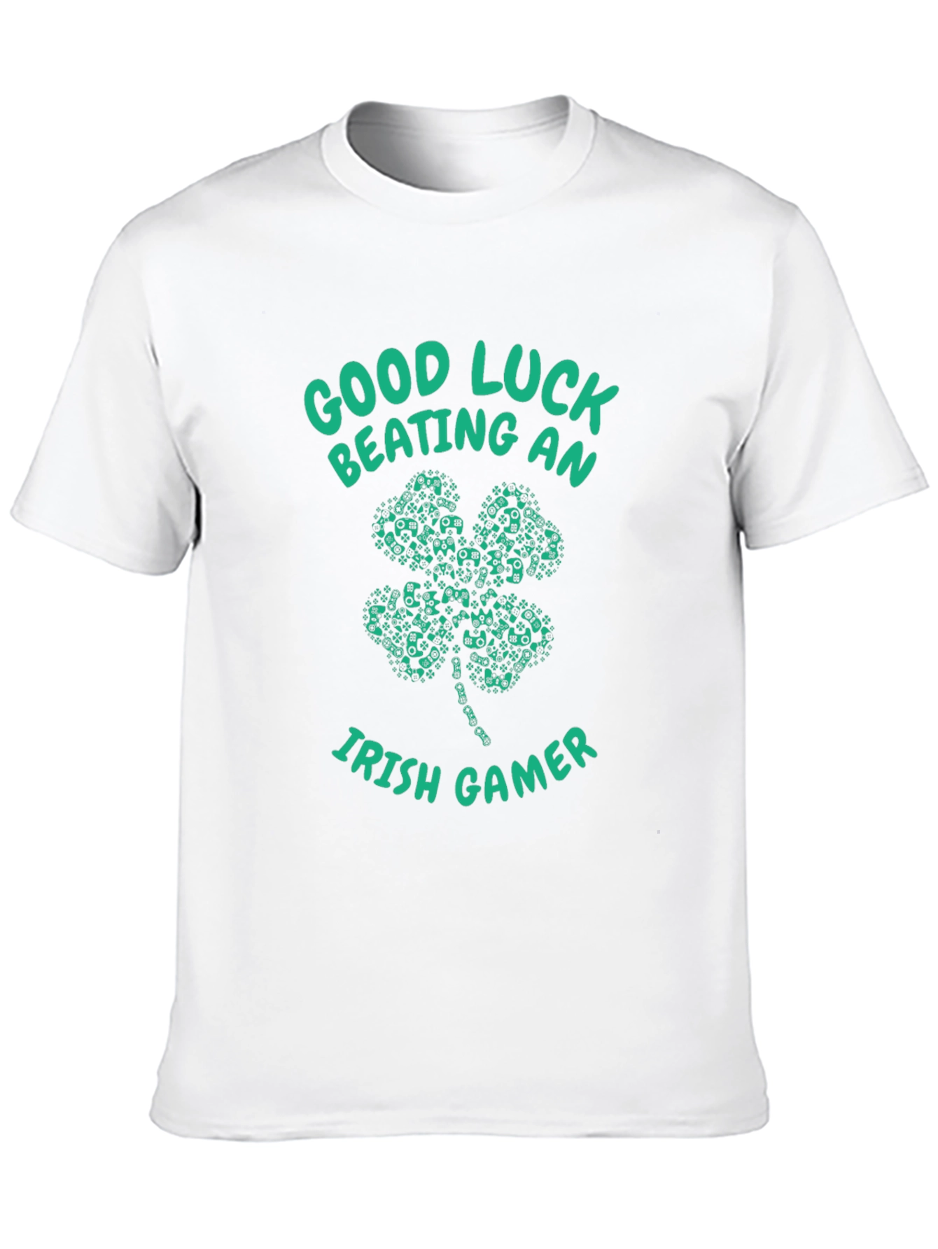 Good Luck Beating an Irish Gamer Black T-Shirt