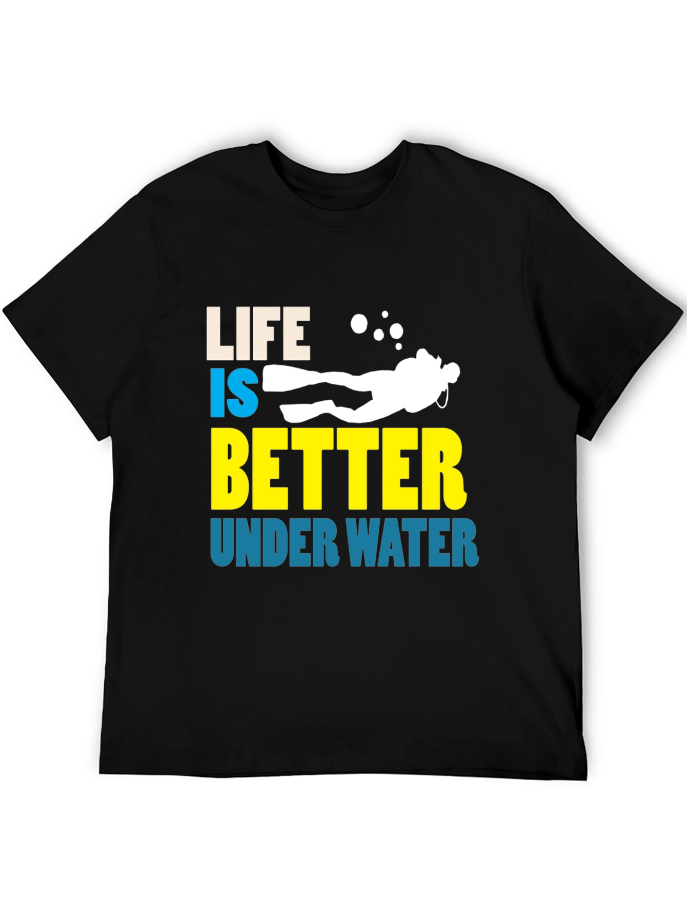 Life is Better Underwater Graphic T-Shirt - Diving Enthusiast