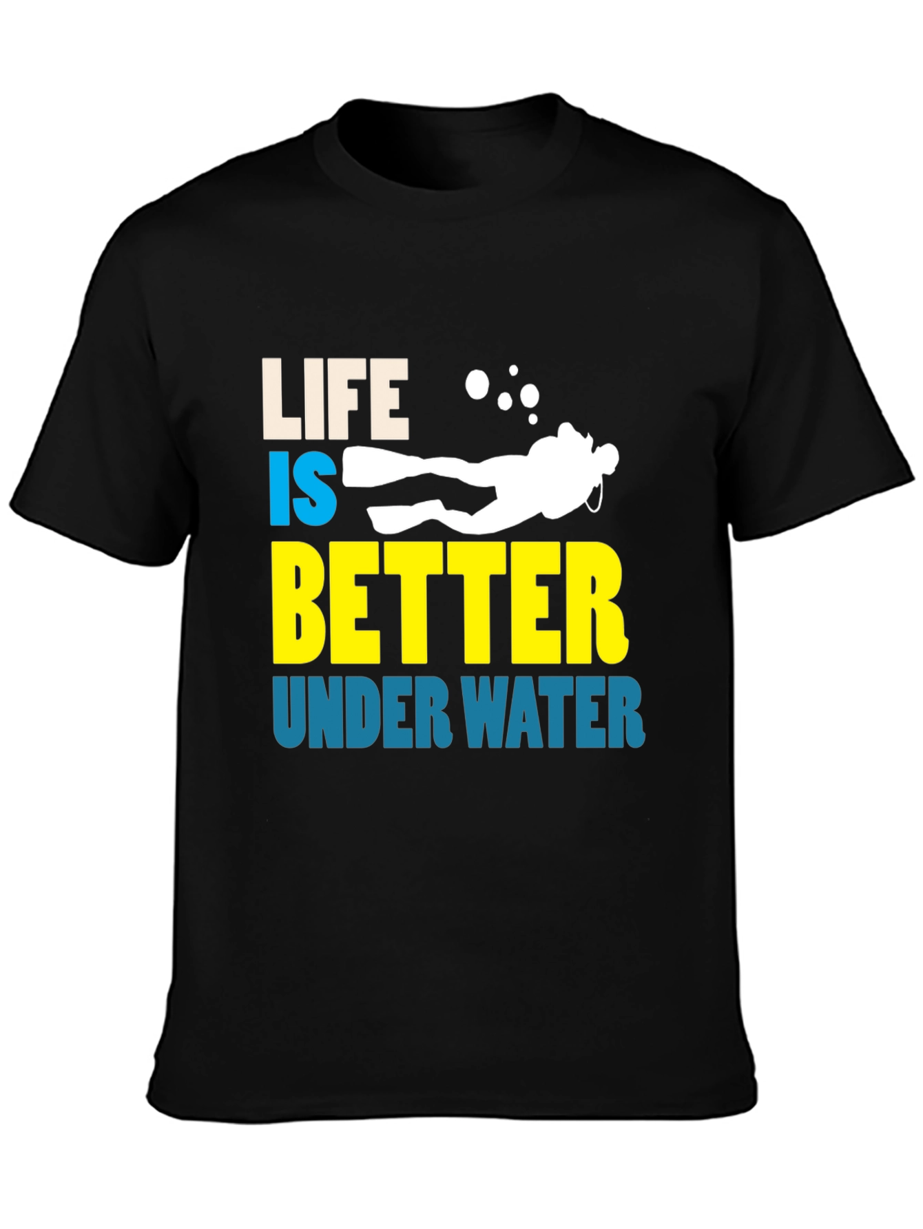 Life is Better Underwater Graphic T-Shirt - Diving Enthusiast