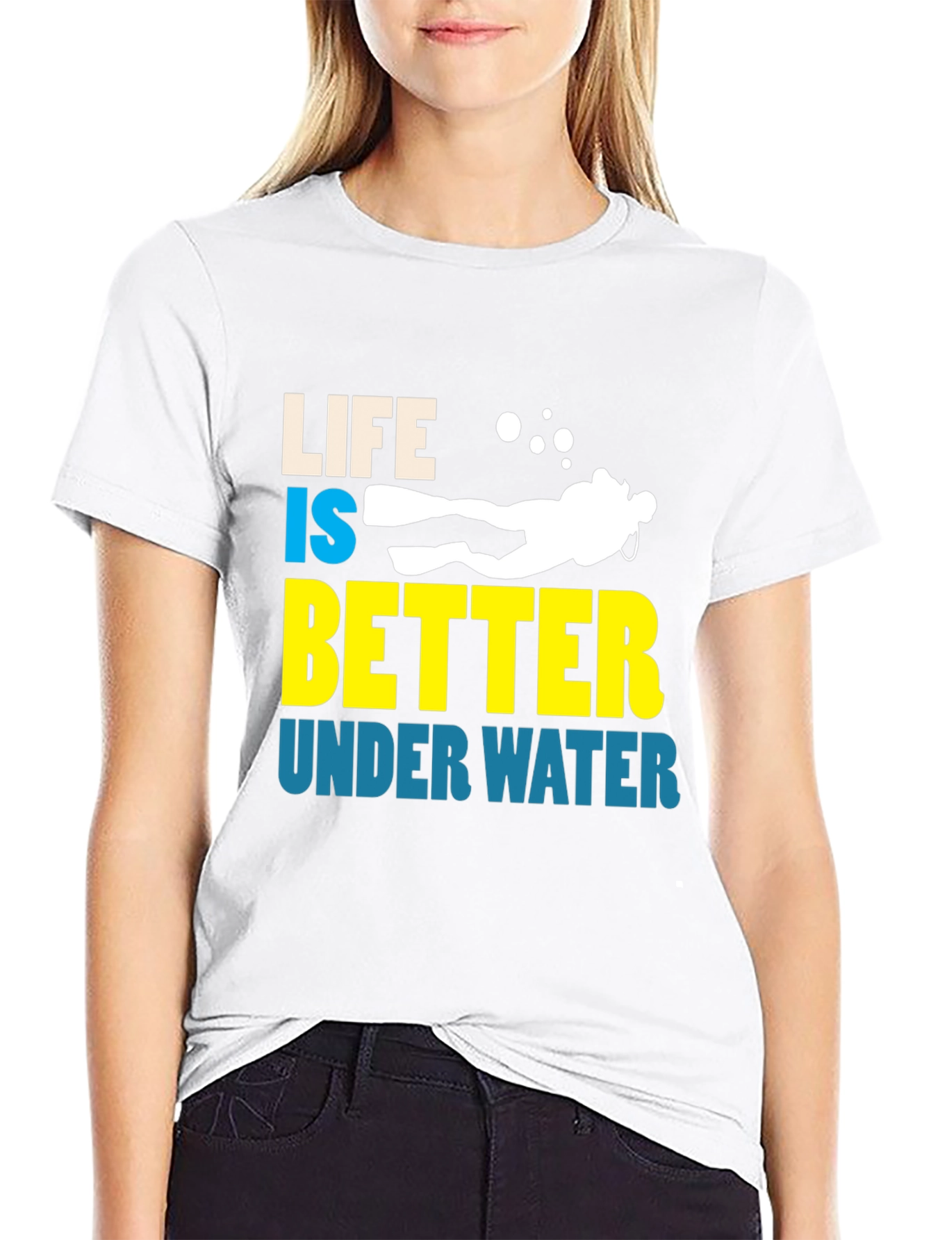 Life is Better Underwater Graphic T-Shirt - Diving Enthusiast