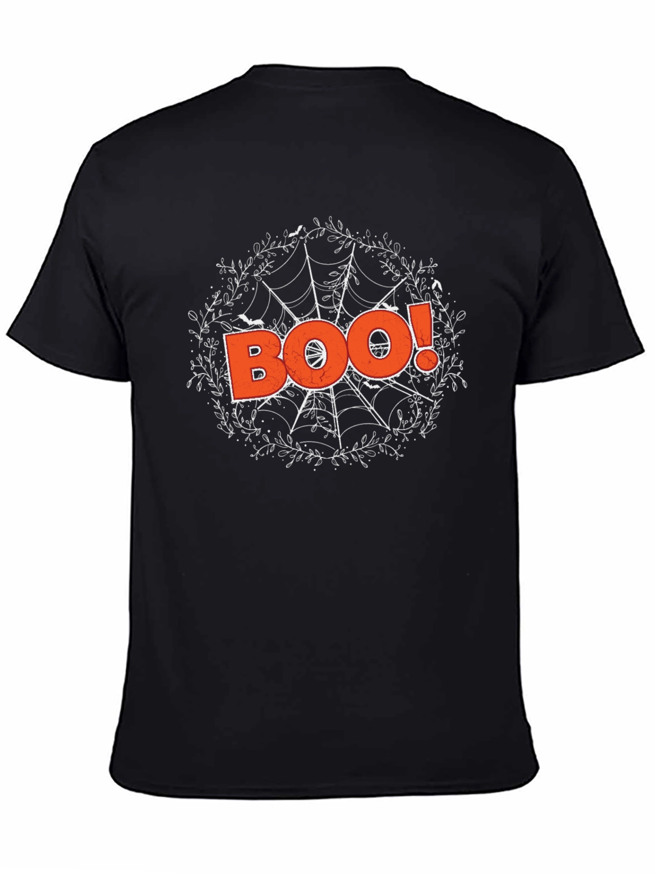 Halloween Boo Spiderweb Graphic Tee