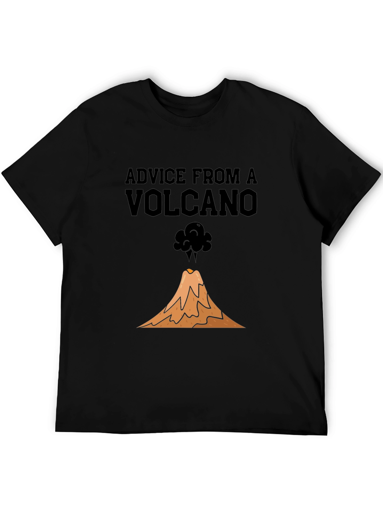 Advice from a Volcano Black Graphic T-Shirt