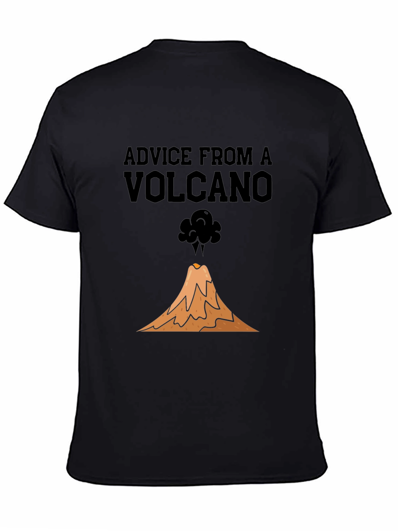 Advice from a Volcano Black Graphic T-Shirt