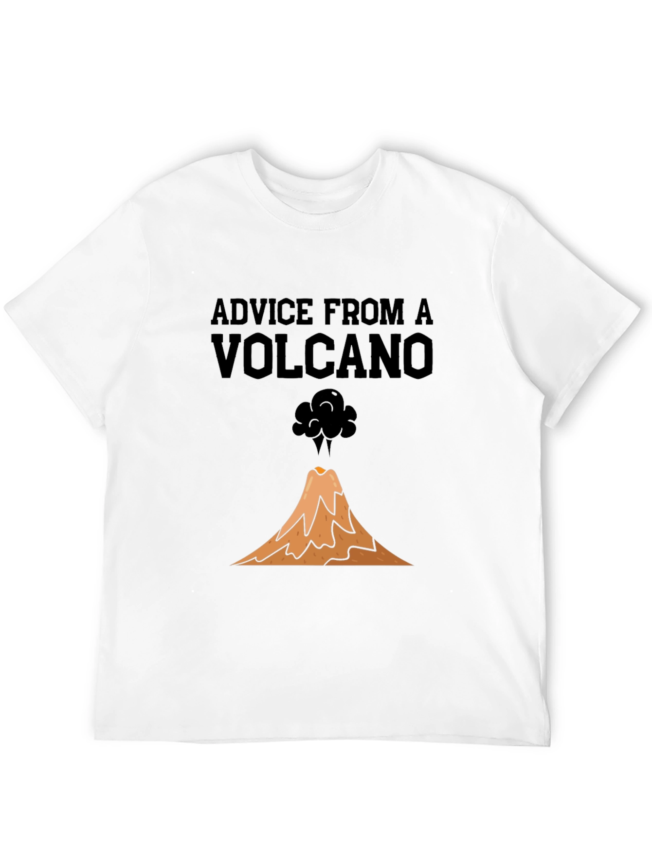 Advice from a Volcano Black Graphic T-Shirt
