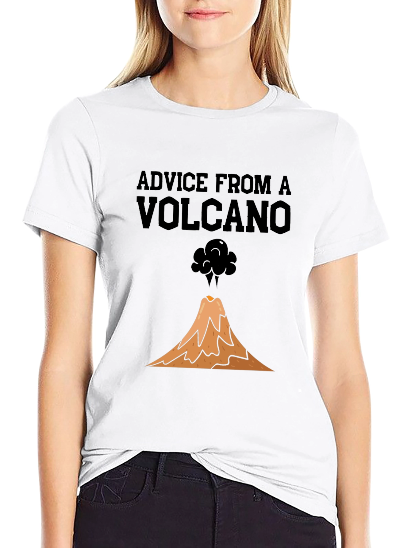 Advice from a Volcano Black Graphic T-Shirt