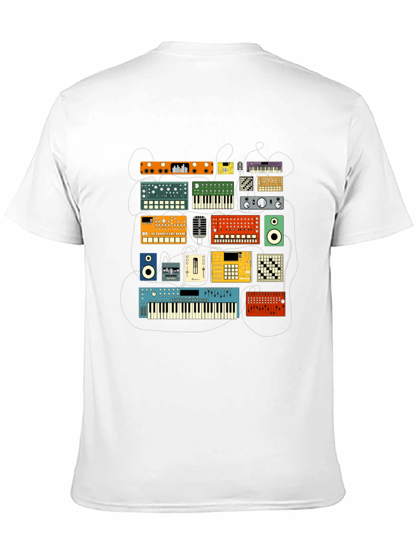 Synthesizer Graphic Tee - Music Lovers T-Shirt