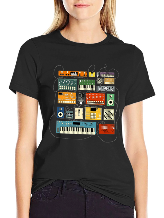 Synthesizer Graphic Tee - Music Lovers T-Shirt