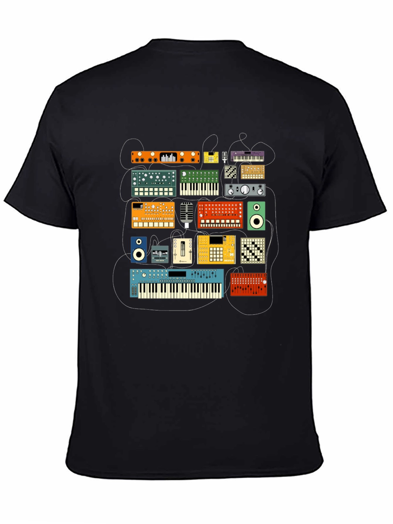 Synthesizer Graphic Tee - Music Lovers T-Shirt