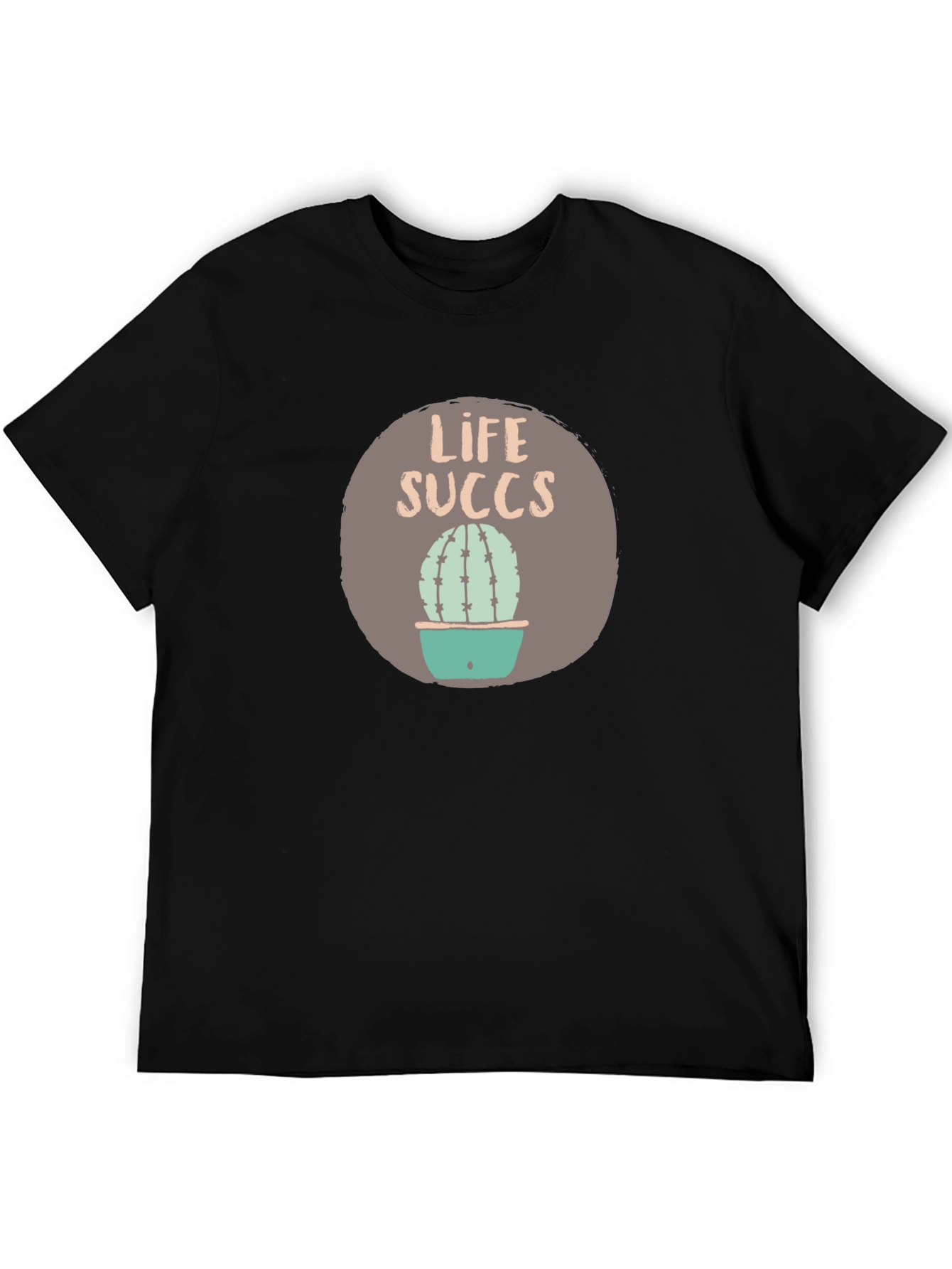 Life Succs Graphic Tee - Funny Cactus Shirt