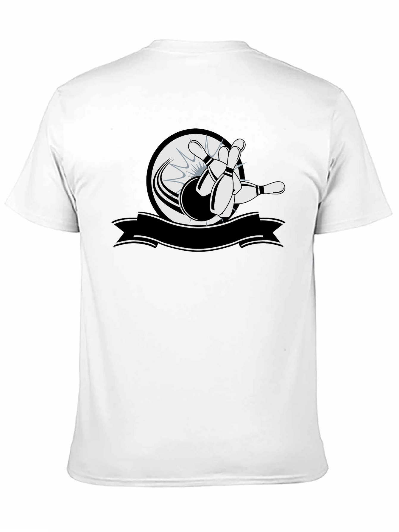 Bowling Strike Graphic T-Shirt - Classic Black Tee