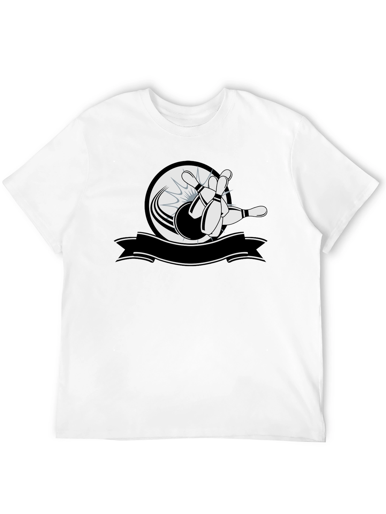 Bowling Strike Graphic T-Shirt - Classic Black Tee