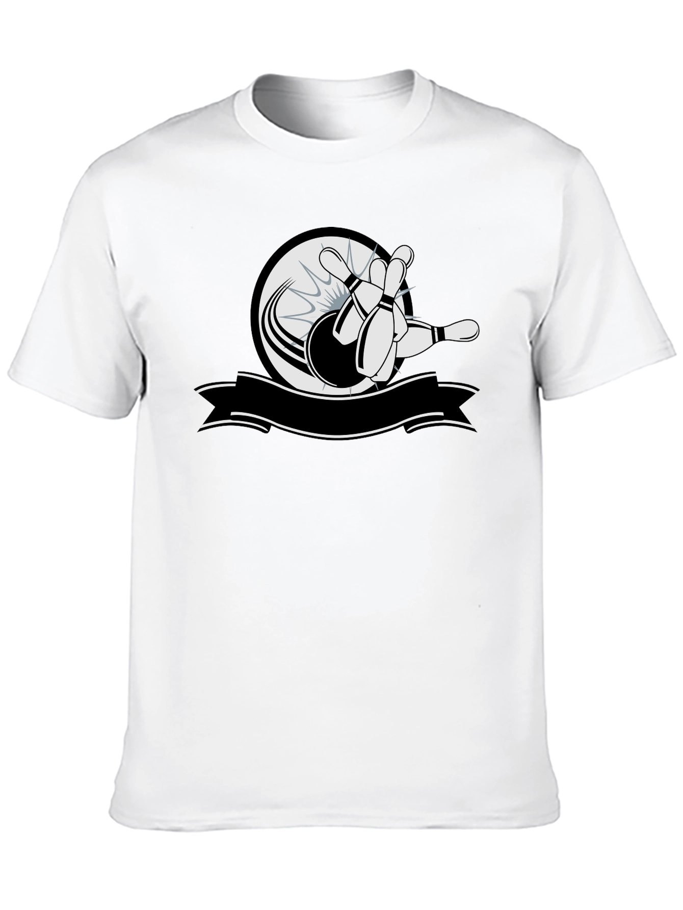 Bowling Strike Graphic T-Shirt - Classic Black Tee