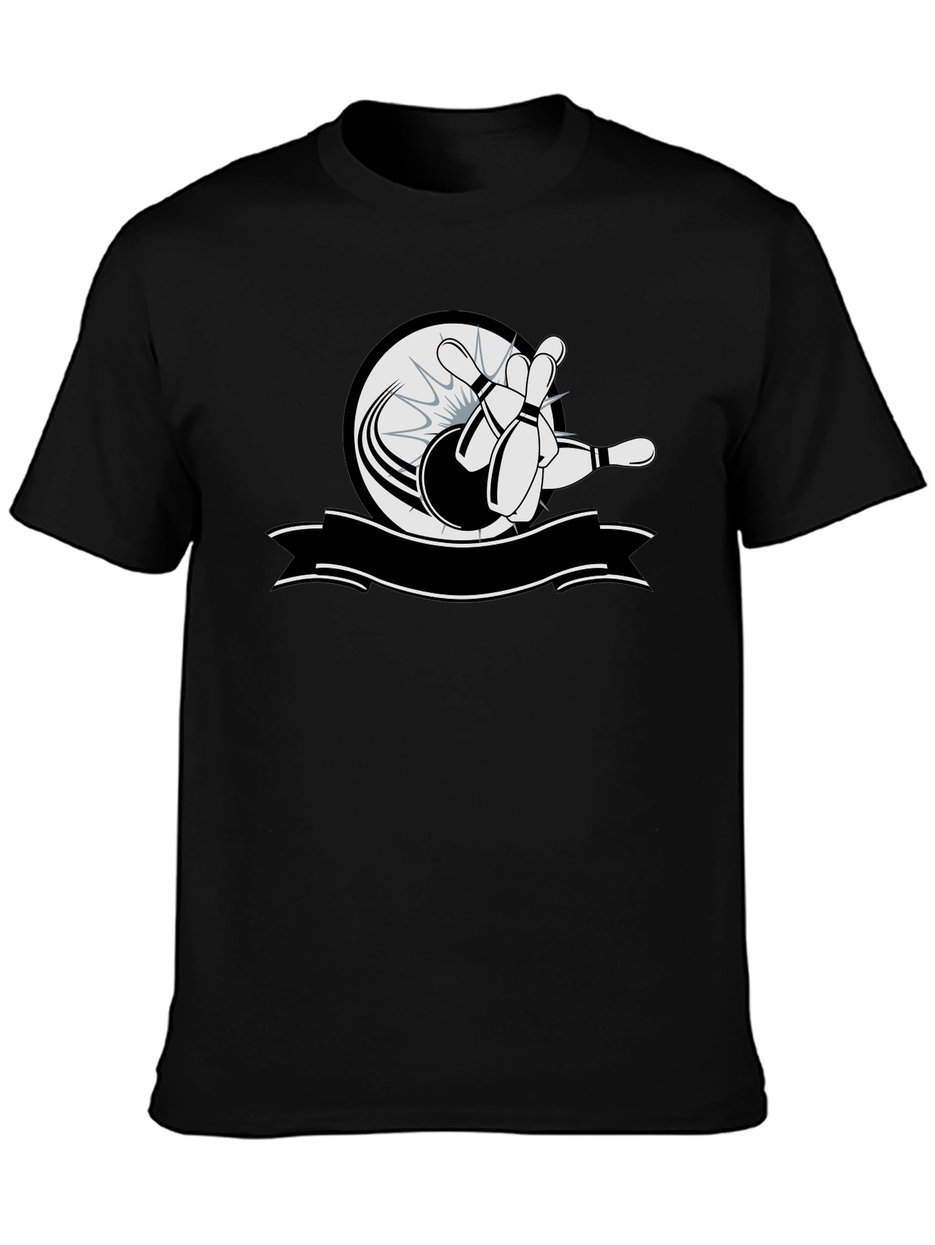 Bowling Strike Graphic T-Shirt - Classic Black Tee