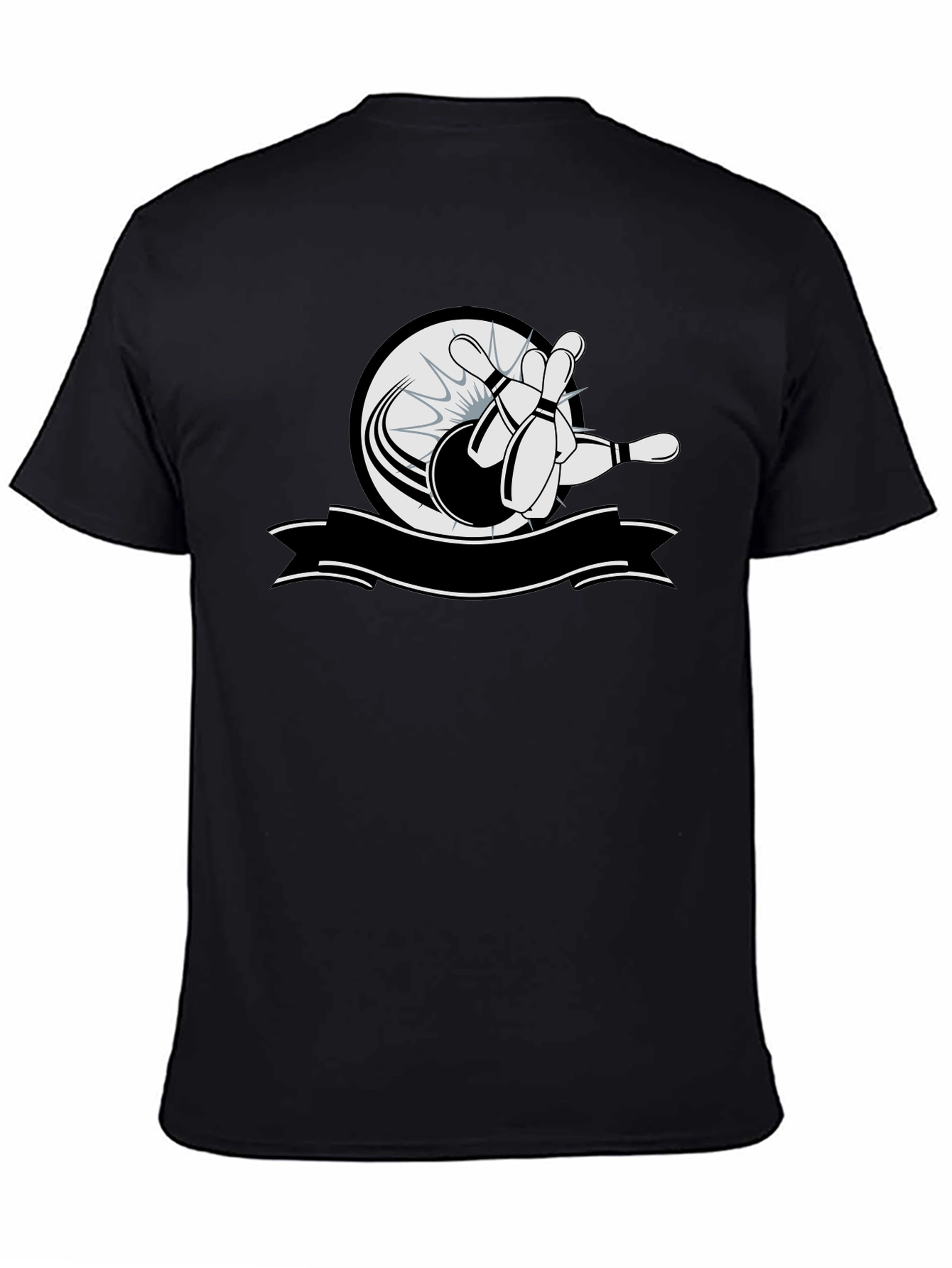 Bowling Strike Graphic T-Shirt - Classic Black Tee