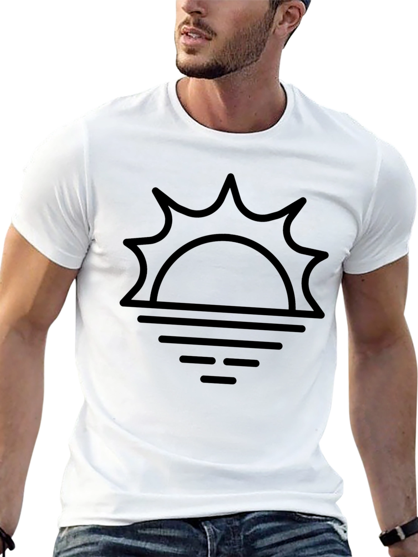 Sunset Graphic Tee - Black Stylish T-Shirt