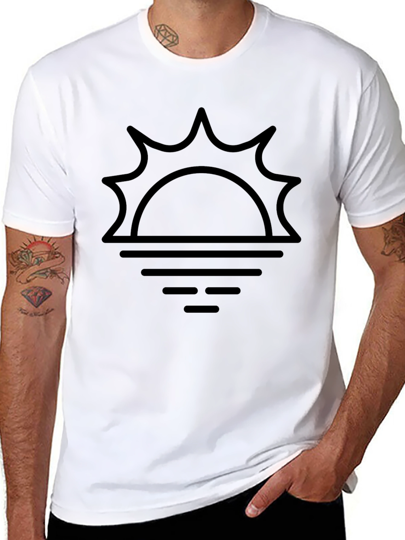 Sunset Graphic Tee - Black Stylish T-Shirt