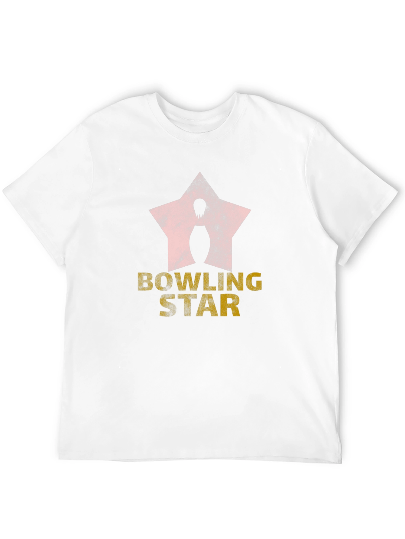 Bowling Star Graphic Tee - Black Cotton Blend
