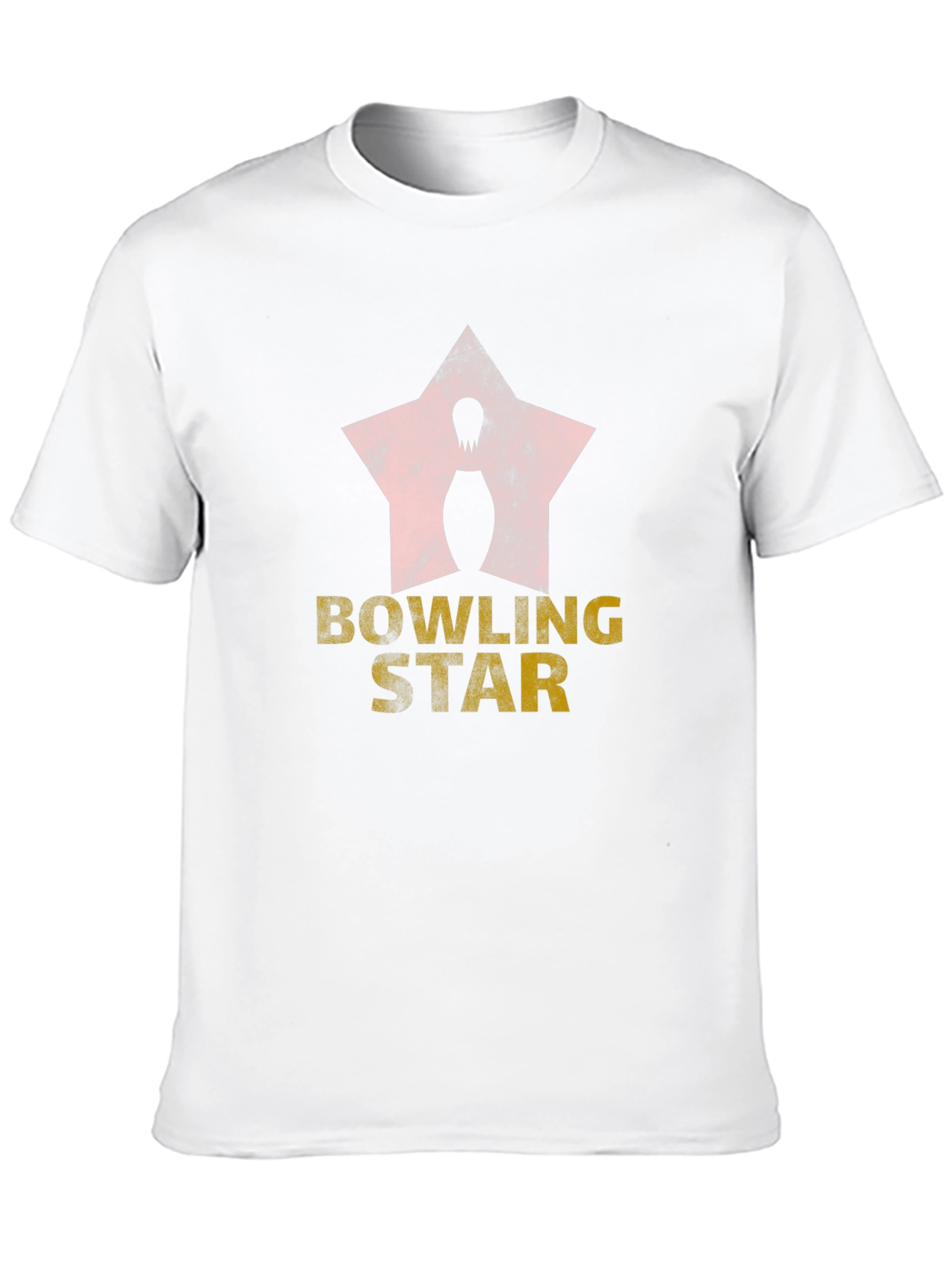 Bowling Star Graphic Tee - Black Cotton Blend