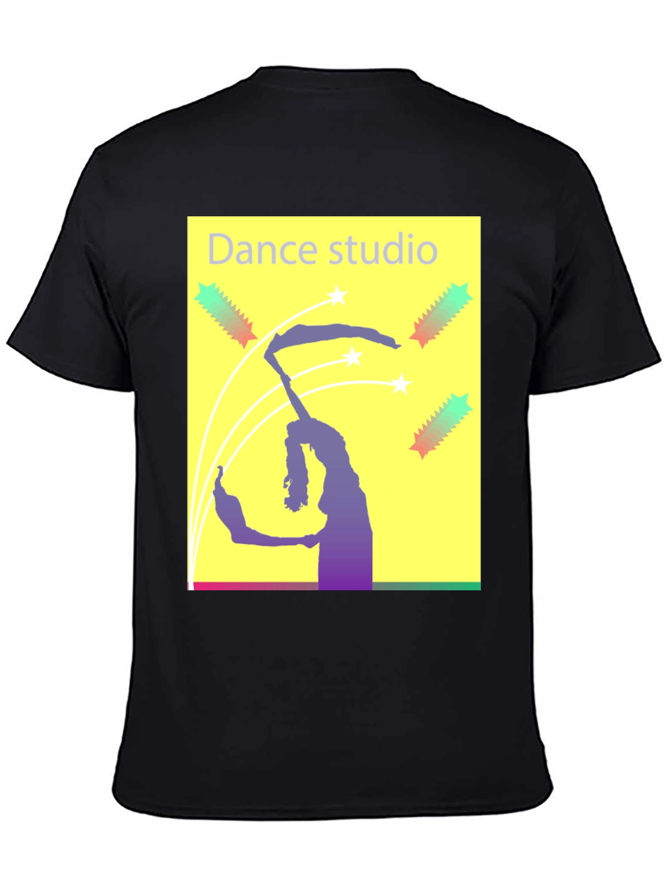 Dance Studio Graphic Tee - Black Cotton T-Shirt