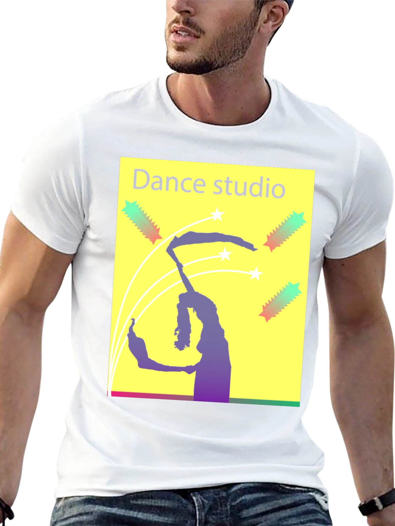 Dance Studio Graphic Tee - Black Cotton T-Shirt