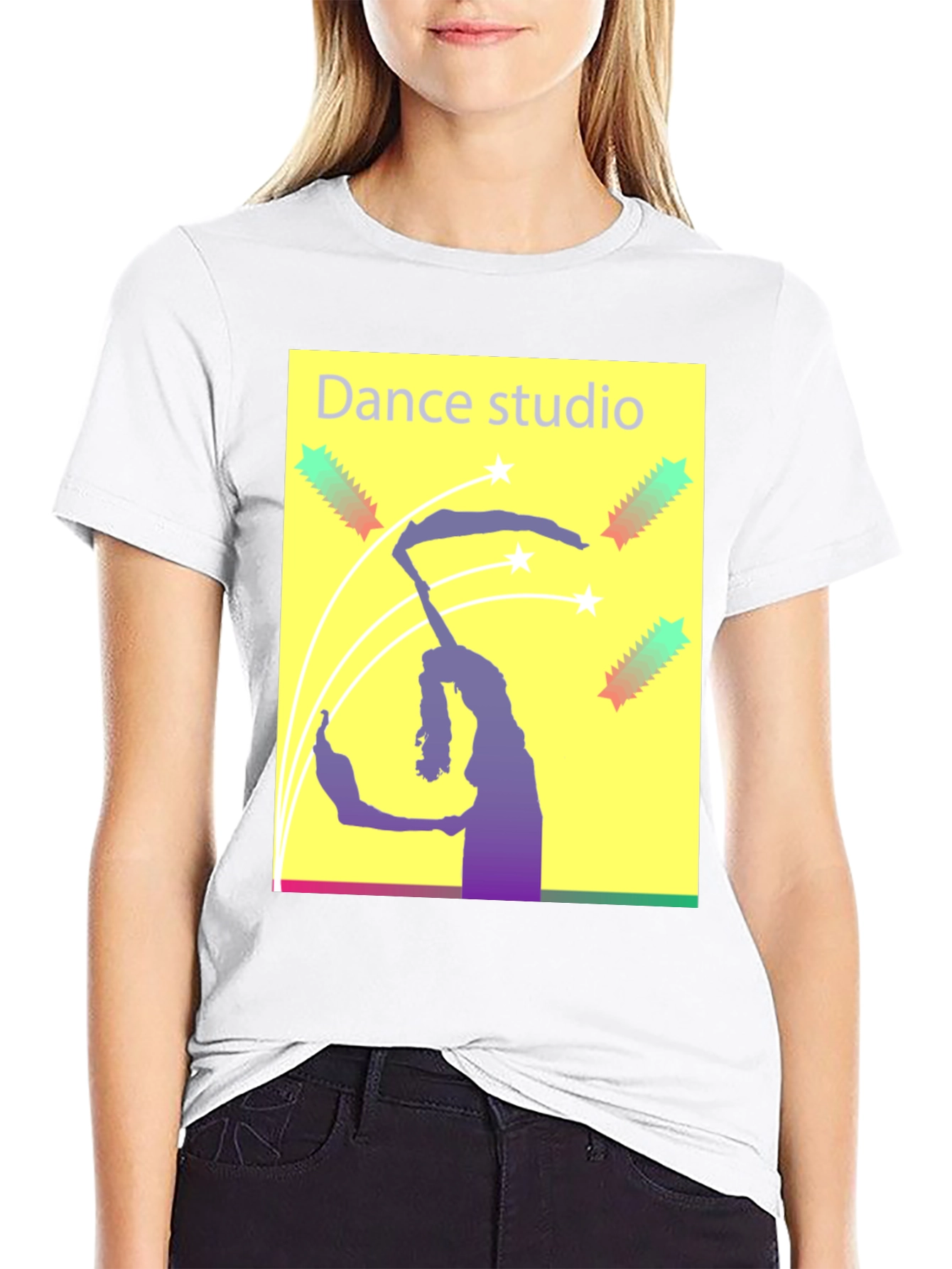 Dance Studio Graphic Tee - Black Cotton T-Shirt