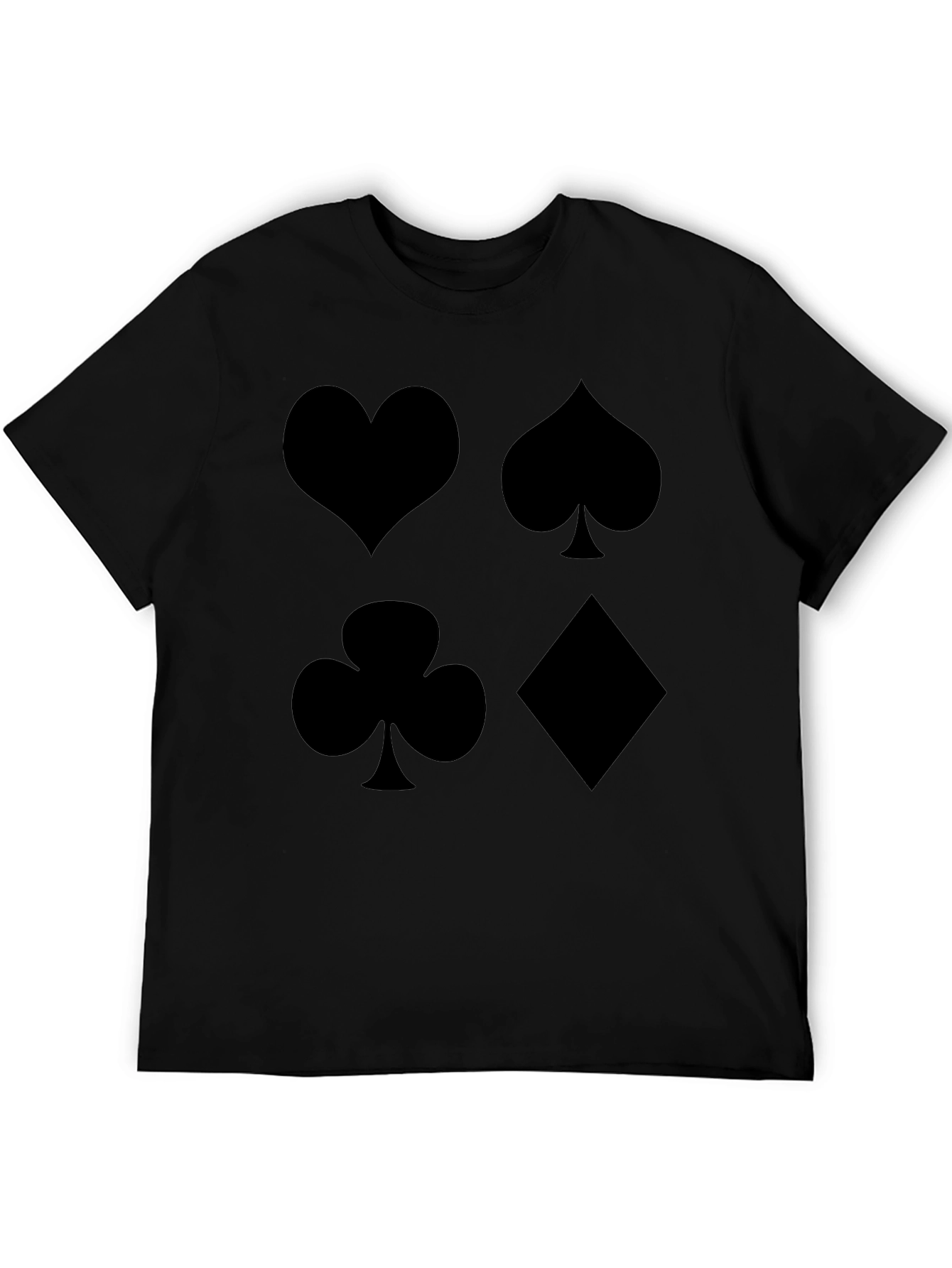 Playing Card Suit T-Shirt - Heart Spade Club Diamond