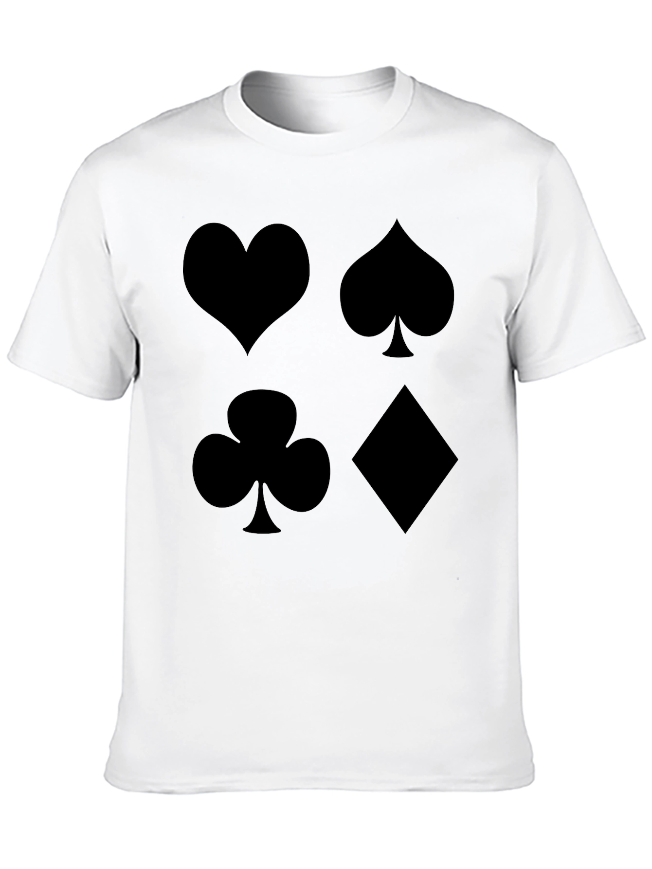 Playing Card Suit T-Shirt - Heart Spade Club Diamond