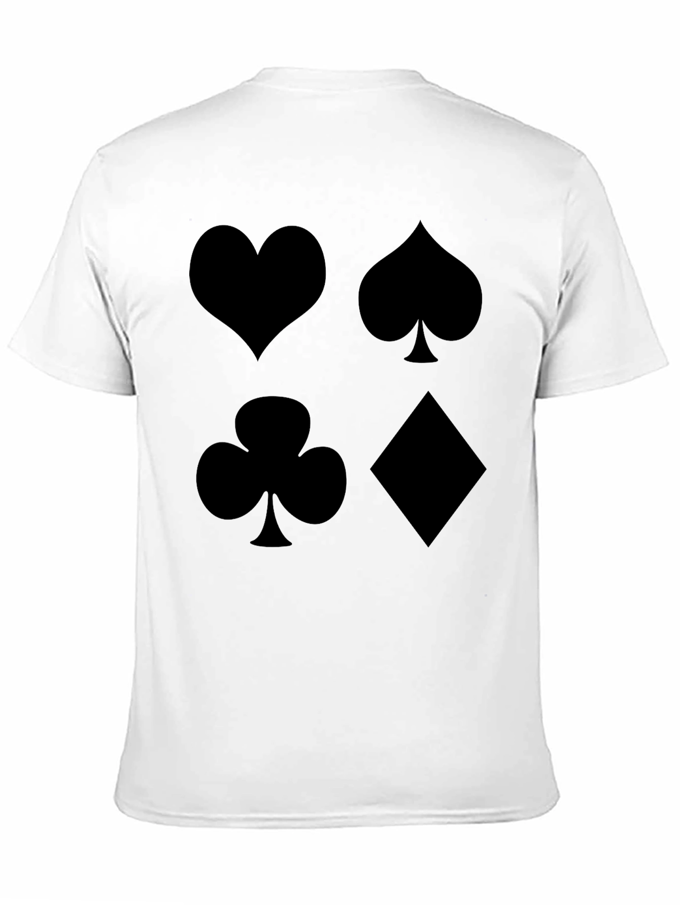 Playing Card Suit T-Shirt - Heart Spade Club Diamond