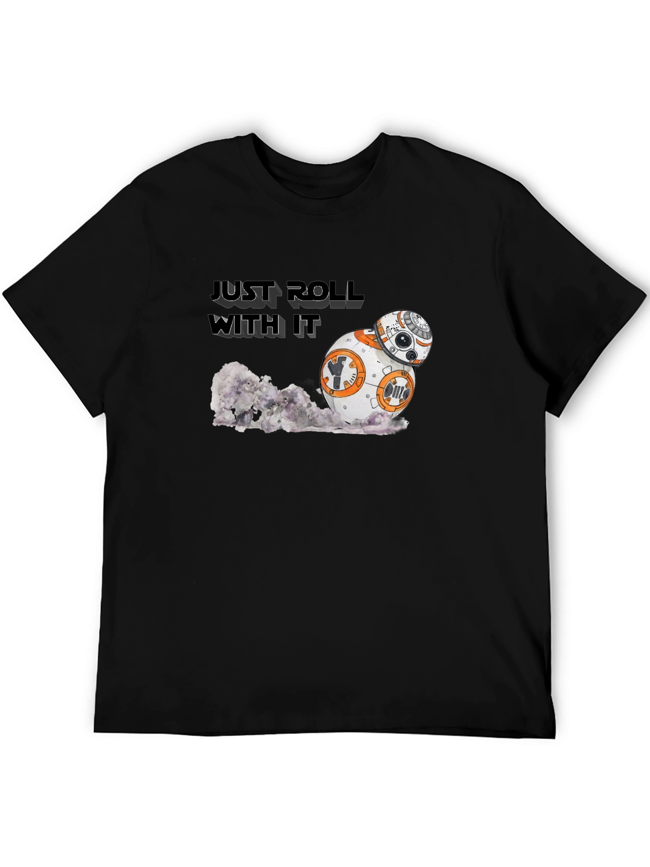 Just Roll With It Star Wars BB-8 Black T-Shirt