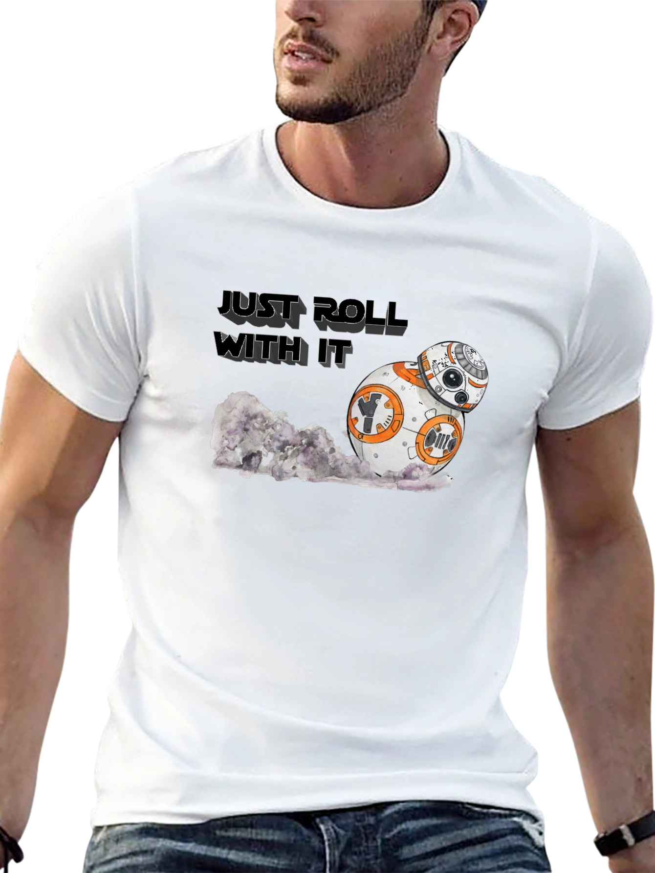 Just Roll With It Star Wars BB-8 Black T-Shirt