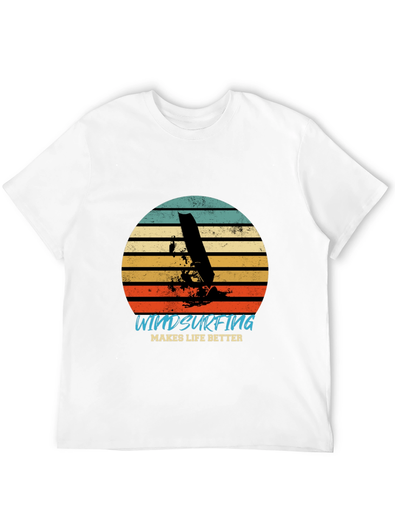 Retro Windsurfing T-Shirt: Makes Life Better Tee